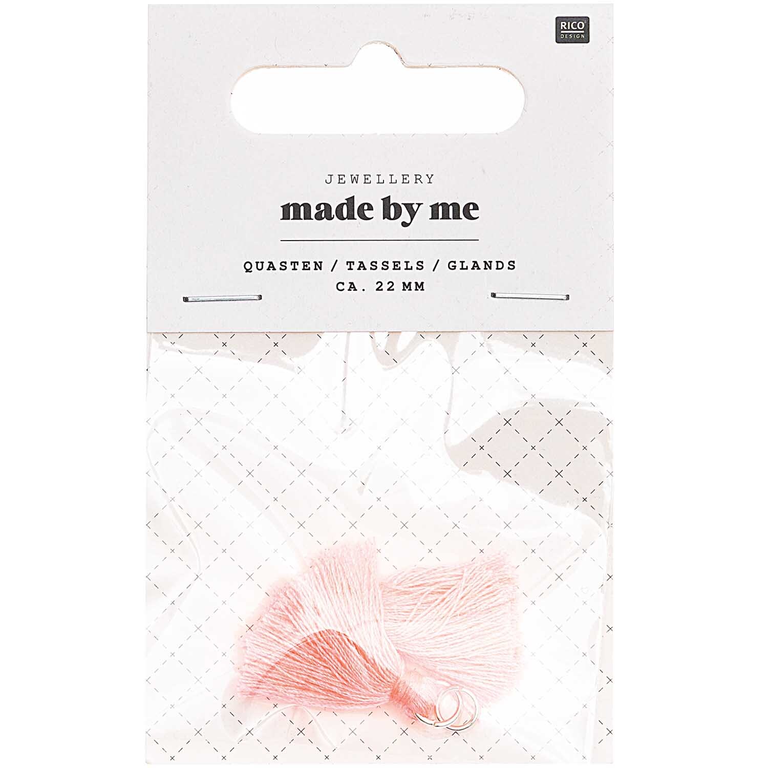 Quasten mit Öse 2,2cm 2 Stück Farbe Neon-Pastell von Rico Design