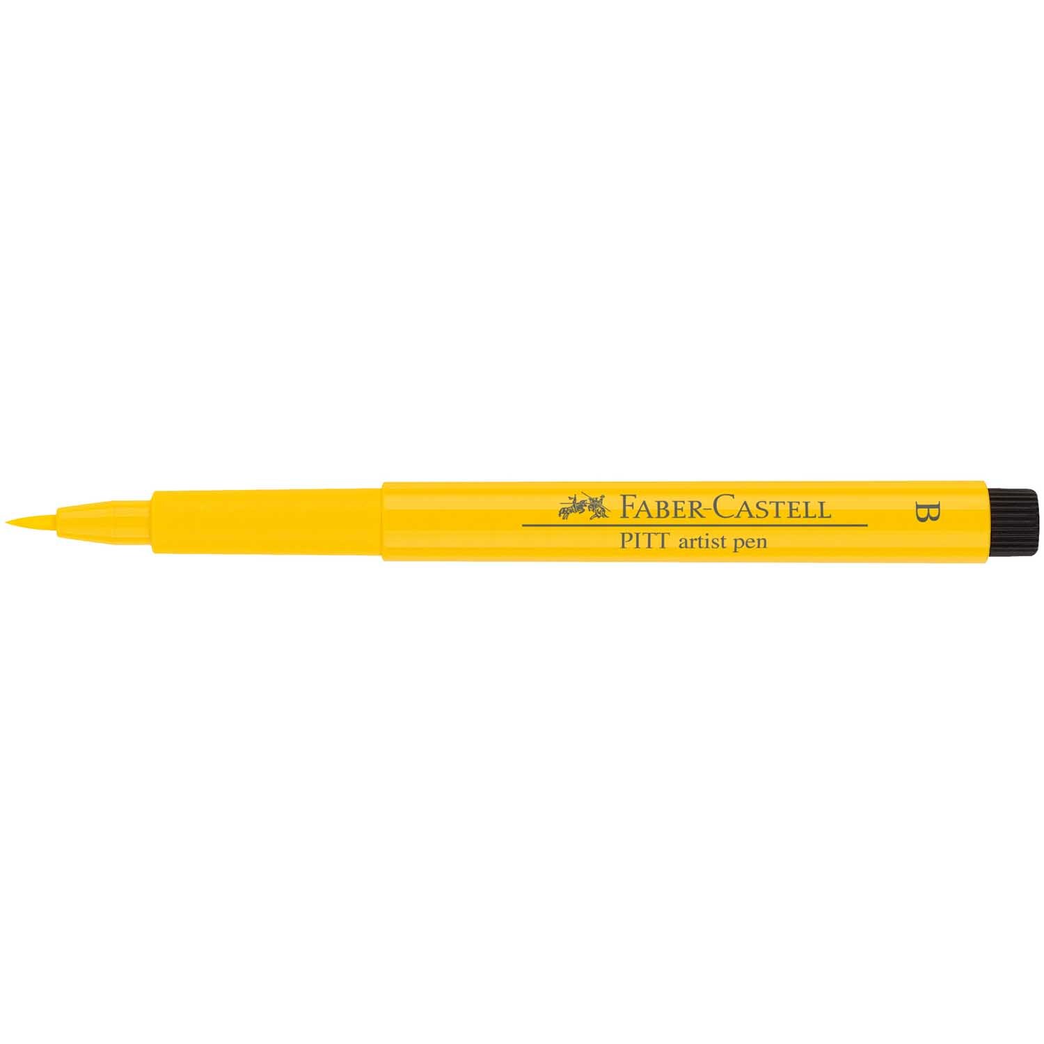 PITT artist pen brush in Kadmiumgelb von Faber Castell, ideal für kreative Zeichnungen.