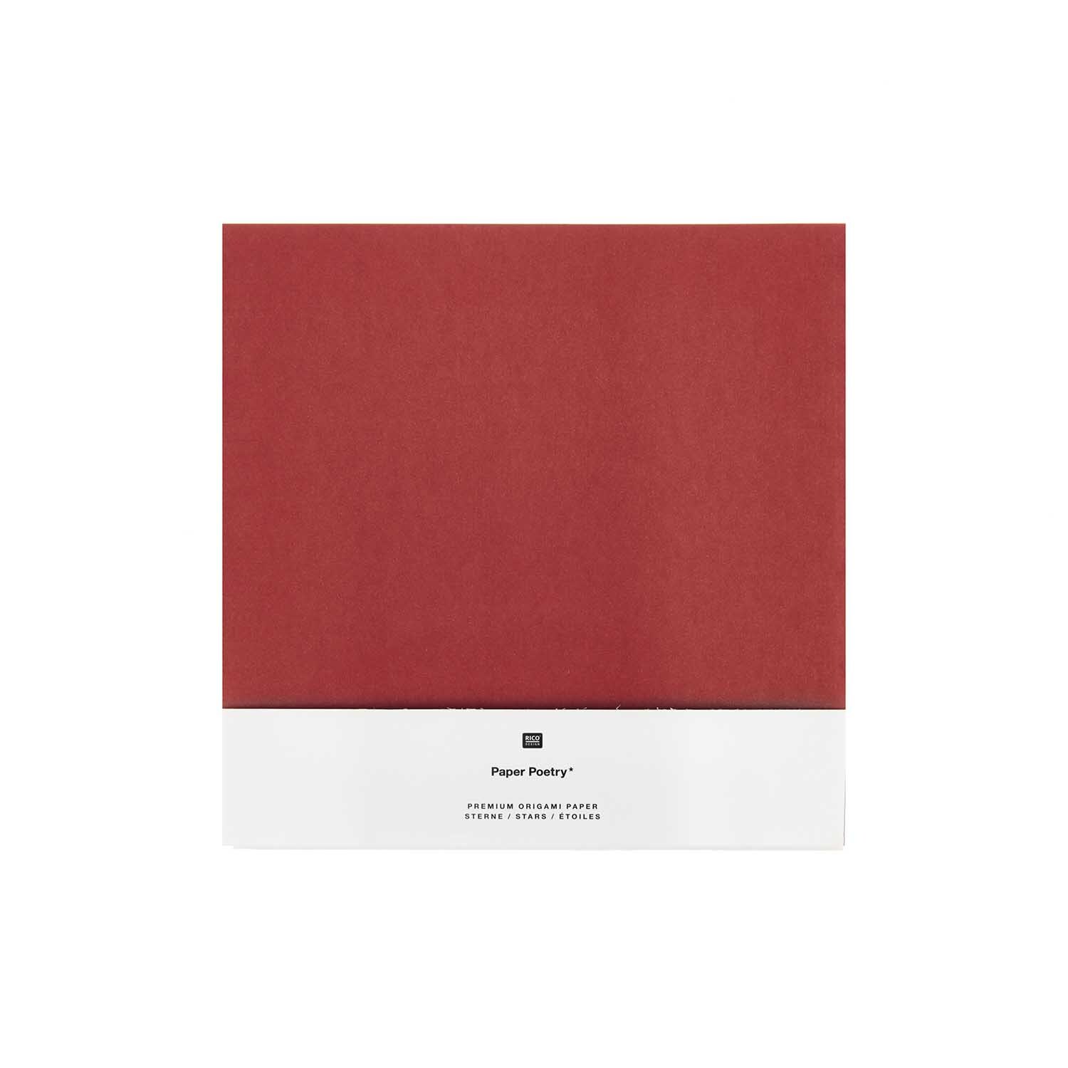 Paper Poetry Bascetta Origamipapier Rot-Gold 32 Blatt von Rico Design