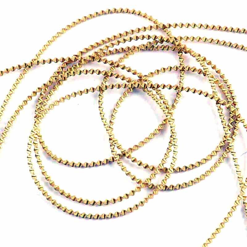 Bouillondraht grob gold 2m von Preissler, spiralförmig gewickelt, ideal für kreative Bastelprojekte.