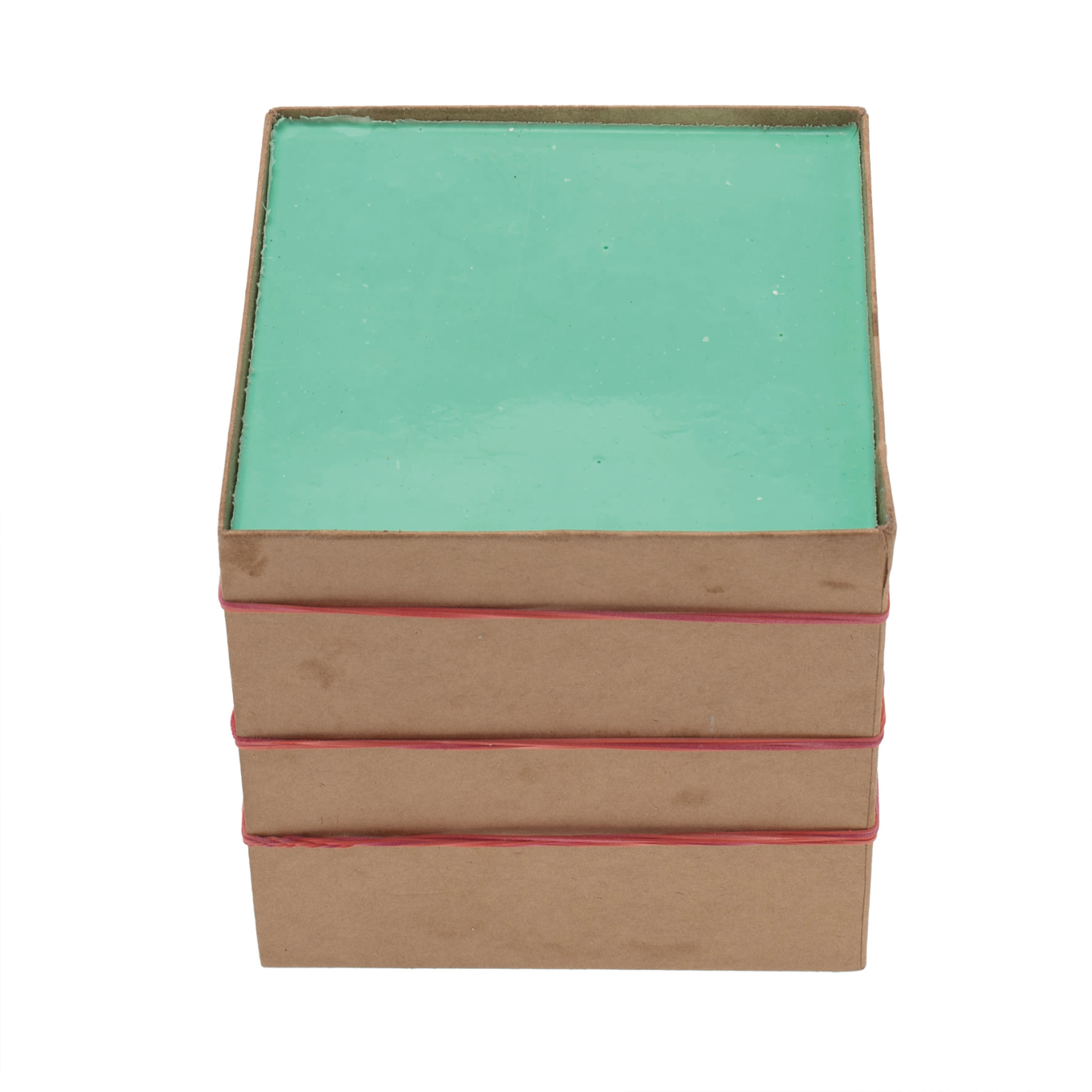 Abformsilikon von Glorex in einer quadratischen, braunen Box mit grünem Inhalt, 2x500g.