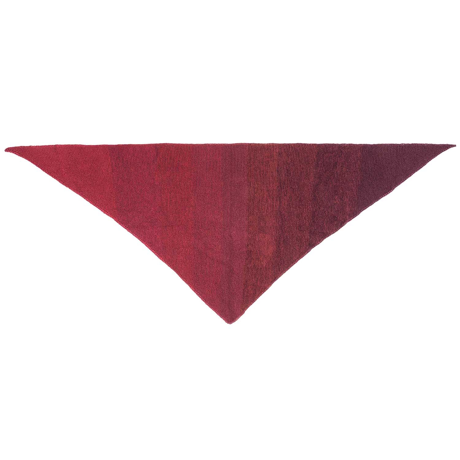 Creative Wool dégradé in Rot von Rico Design, dreieckiges Tuch mit sanftem Farbverlauf, 200g 800m.