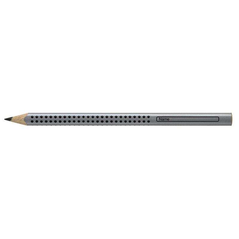 Jumbo GRIP Bleistift Stärke B von Faber Castell, grauer Bleistift mit ergonomischem Griffdesign.