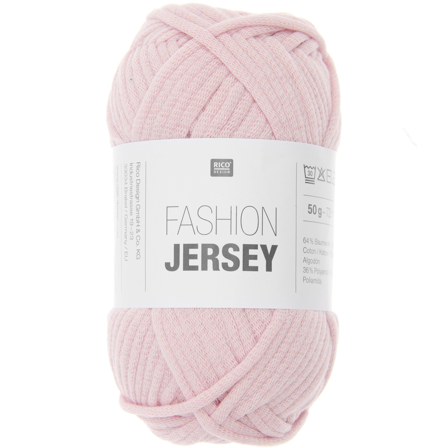 Fashion Jersey Strickset Tasche Modell 03 in blütenrosa von Rico Design, 50g Garnknäuel.