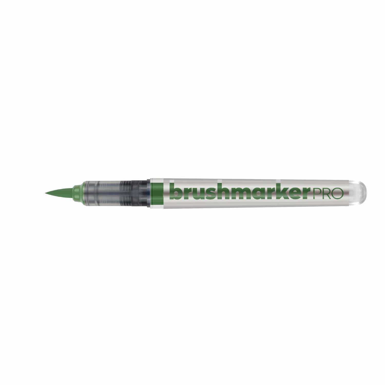 Brushmarker PRO in Olive Green von karin, mit feiner Spitze, ideal für präzises Zeichnen.