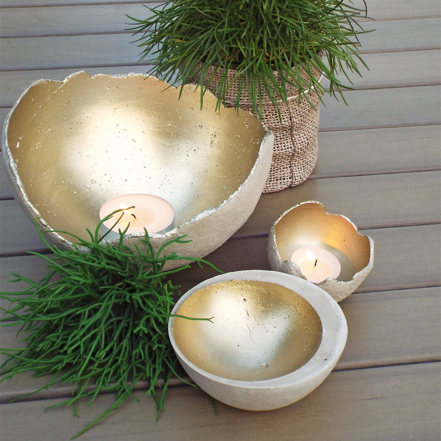 Bastelanleitung Deko Halbkugel aus Kreativbeton von idee. Creativmarkt 
