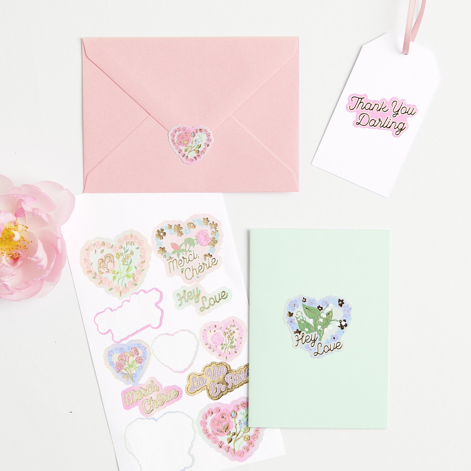 Paper Poetry Papiersticker La Vie en Rose von Rico Design