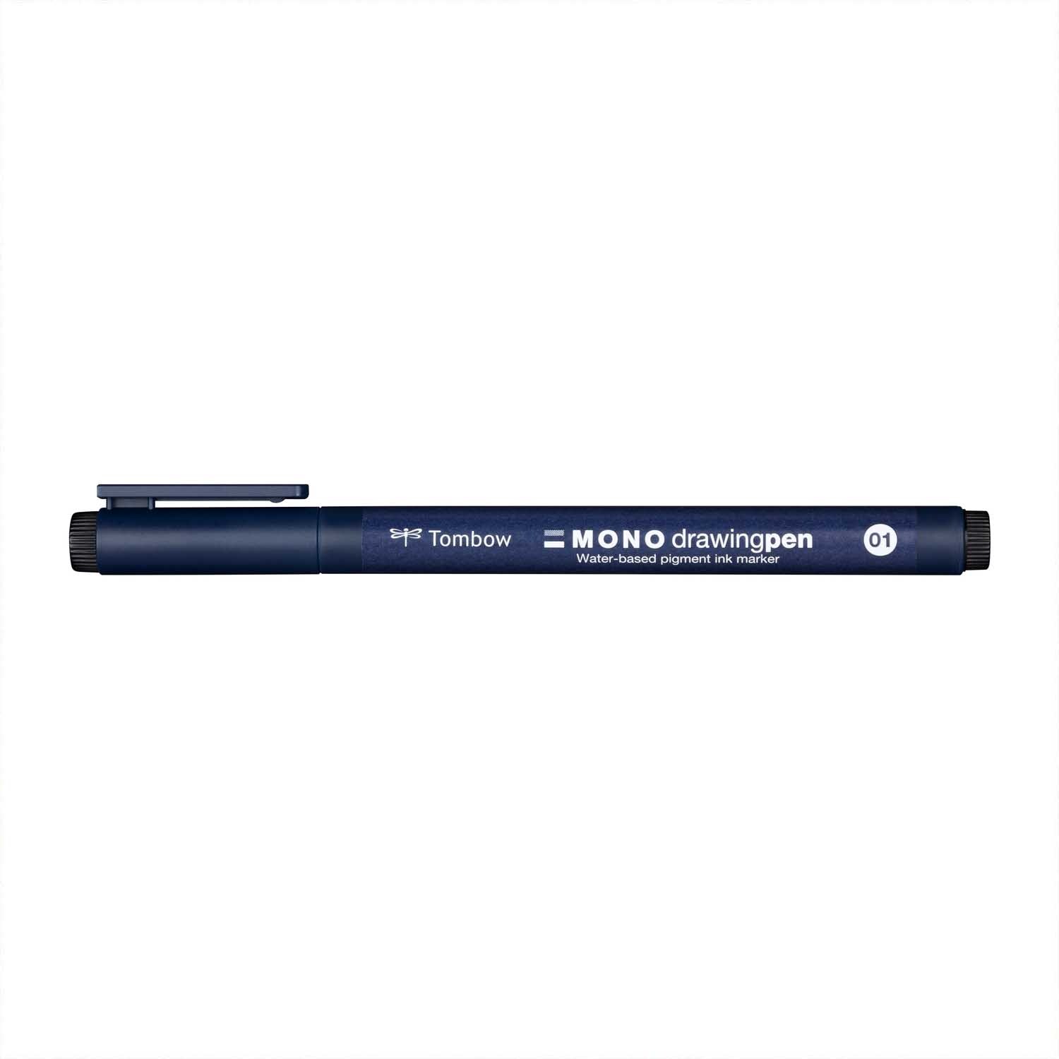 Fineliner MONO drawing Pen 0,1mm von Tombow, ideal zum Zeichnen. Der Stift ist schwarz und hat eine feine Spitze für präzise Linien.