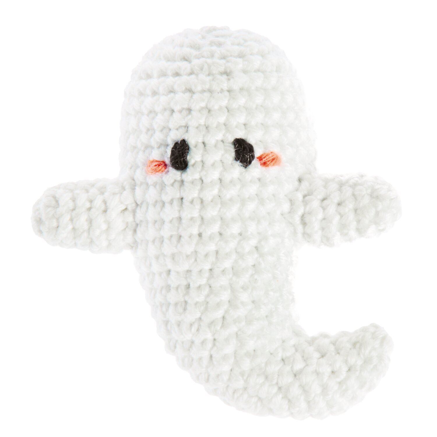 Ricorumi In the Meadow, gehäkeltes Gespenst als Amigurumi-Figur, weiche Struktur, gesticktes Gesicht, geeignet für kreative Dekoideen zu Halloween
