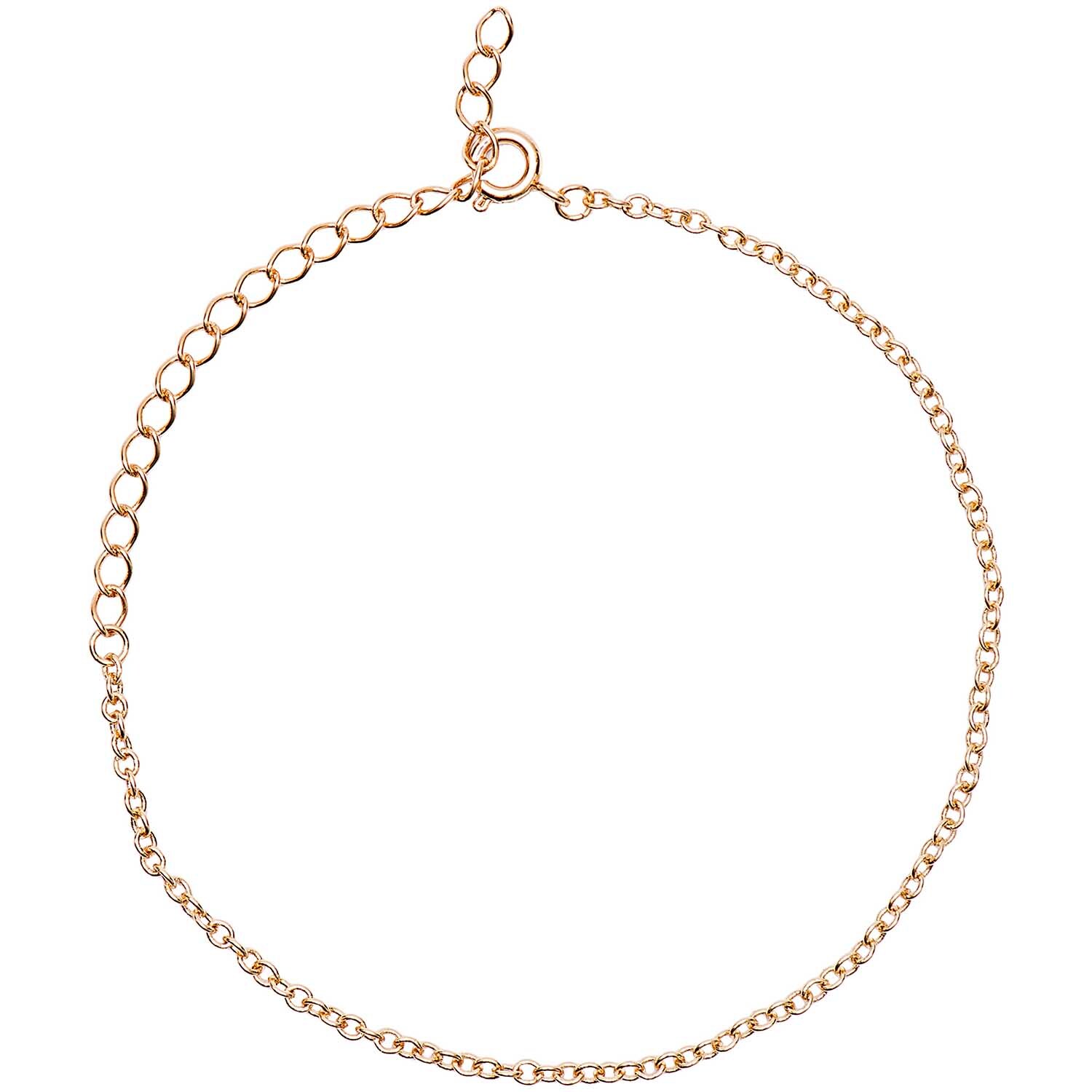 Gliederarmband fein gold 16-22cm von Rico Design: Elegantes, zartes Armband mit verstellbarer Länge und feinem Gliederdesign.
