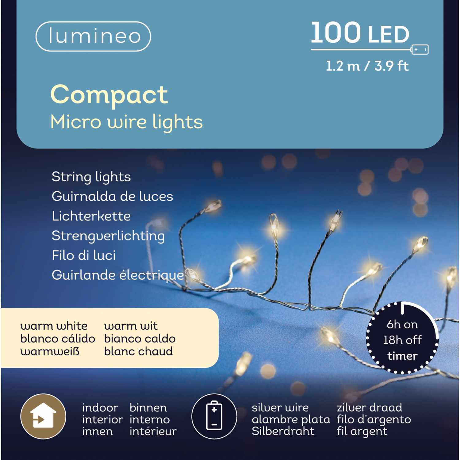 LED-Lichterkette 1,2m warmweiß von Kaemingk 