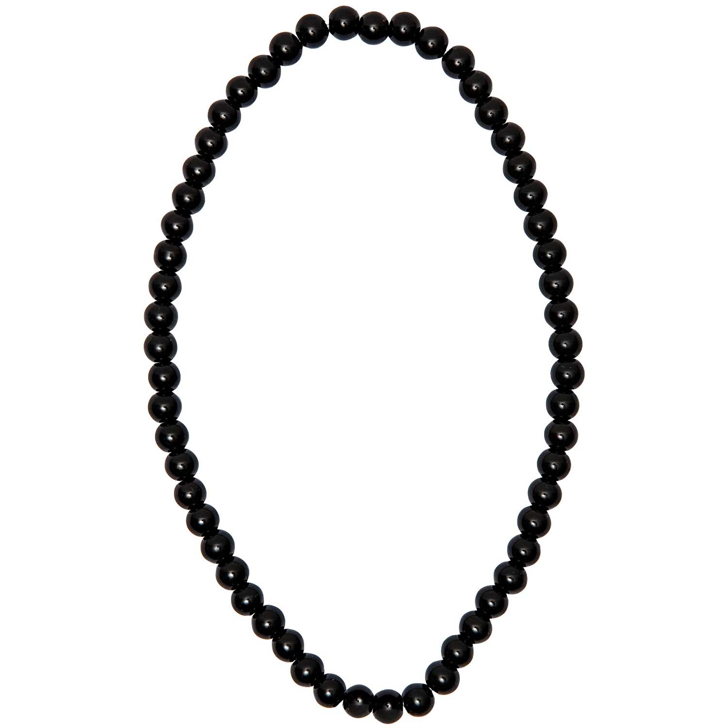 Renaissance-Kette schwarz 45cm: Elegante Halskette aus schwarzen Perlen von Rico Design, ideal für stilvolle Anlässe.