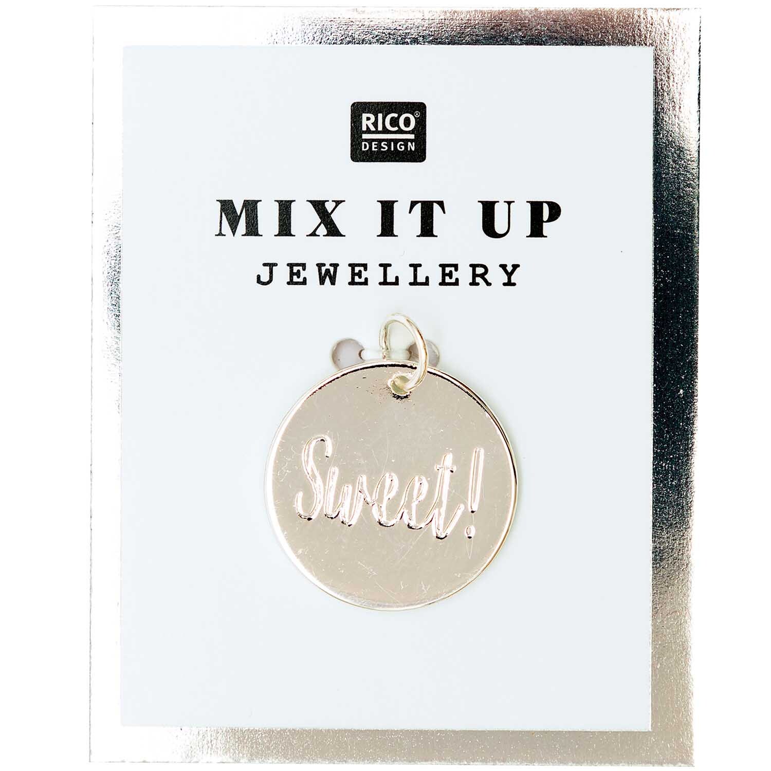 Mix it Up - Jewellery Anhänger Scheibe Sweet silber Ø17mm von Rico Design