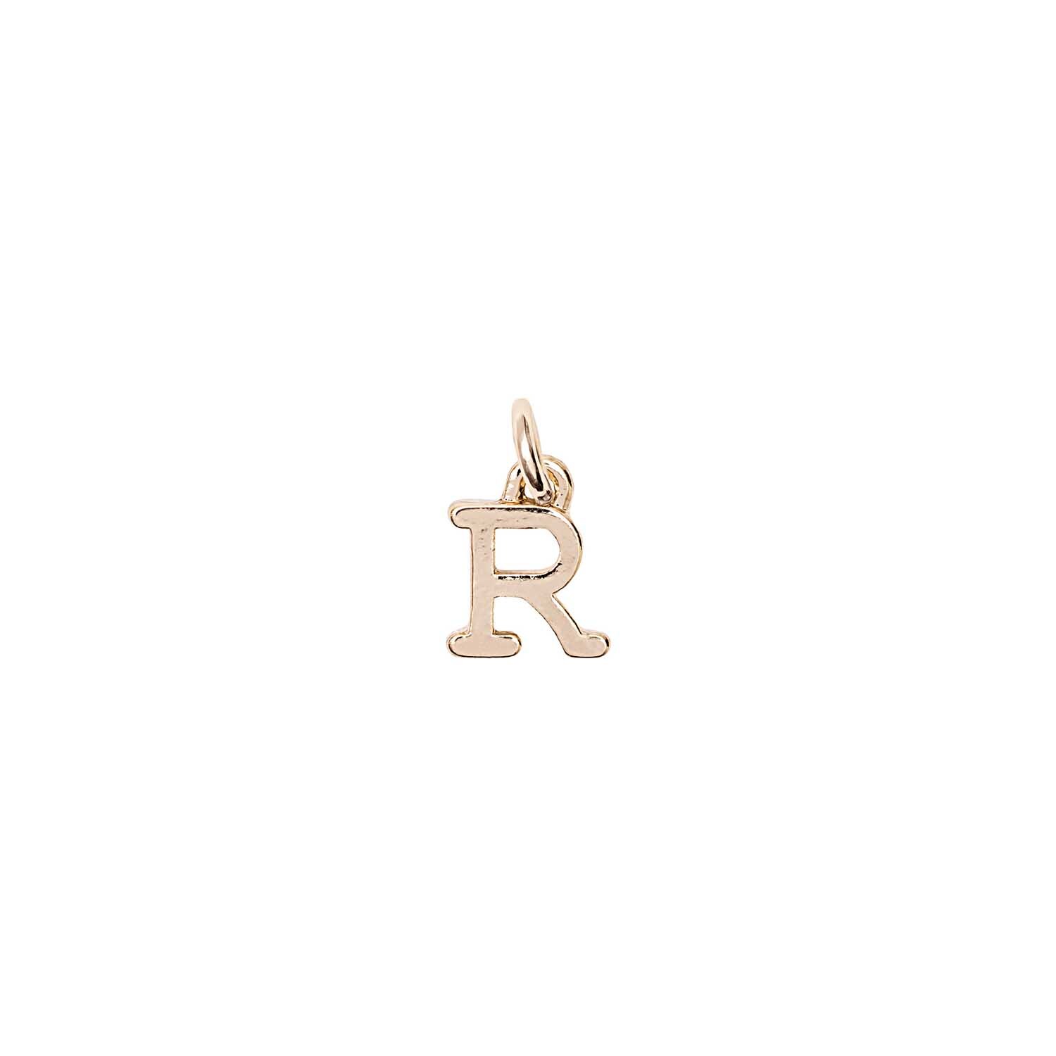 Anhänger Buchstabe R gold von Rico Design, eleganter goldener Buchstabenanhänger für Schmuck.