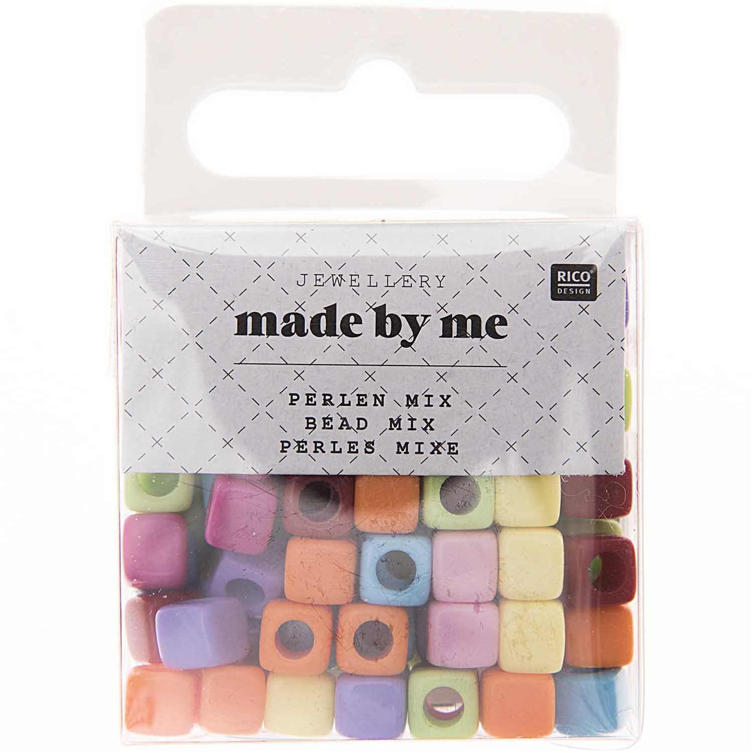 Perlen-Mix Würfel multicolor ca. 99 Stück von Rico Design
