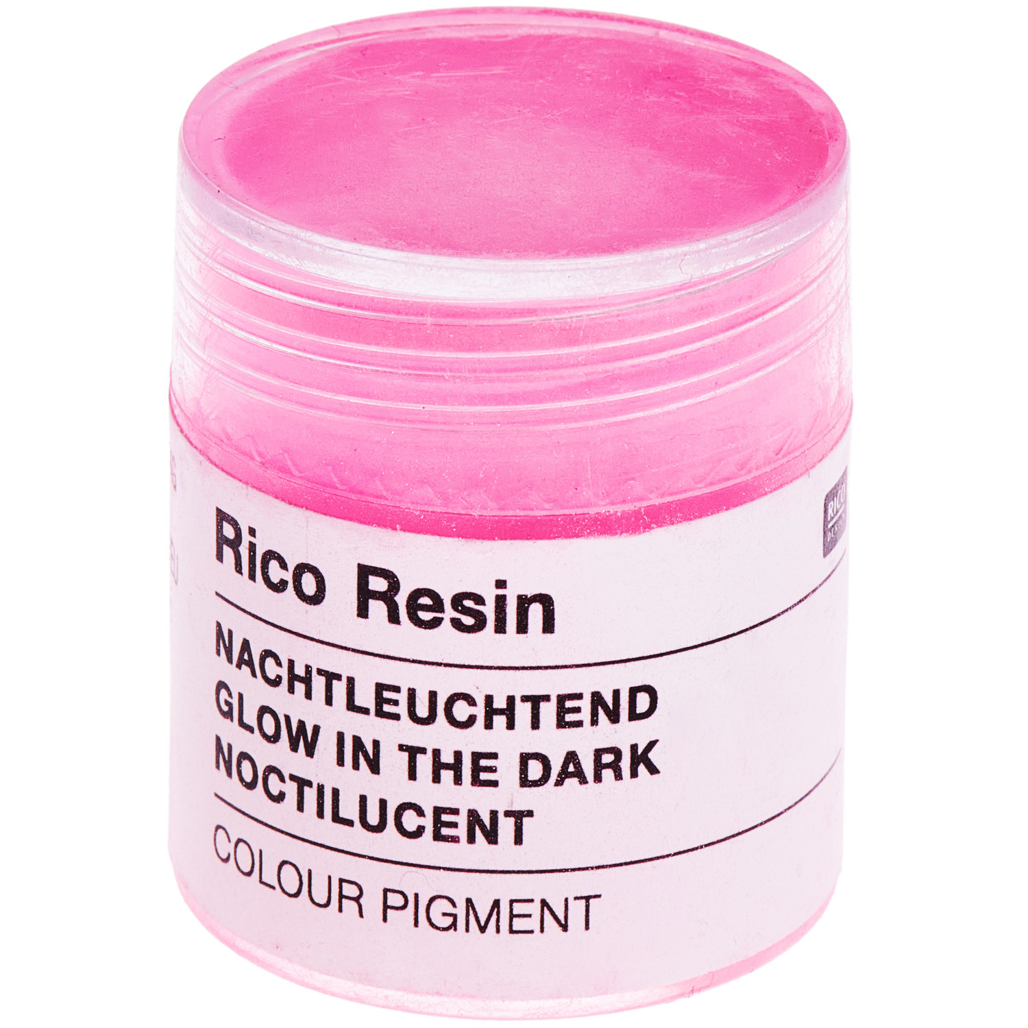 Farbpigmente für Resin Neon nachtleuchtend in Neon Pink von Rico Design, 5ml Dose, leuchtend.