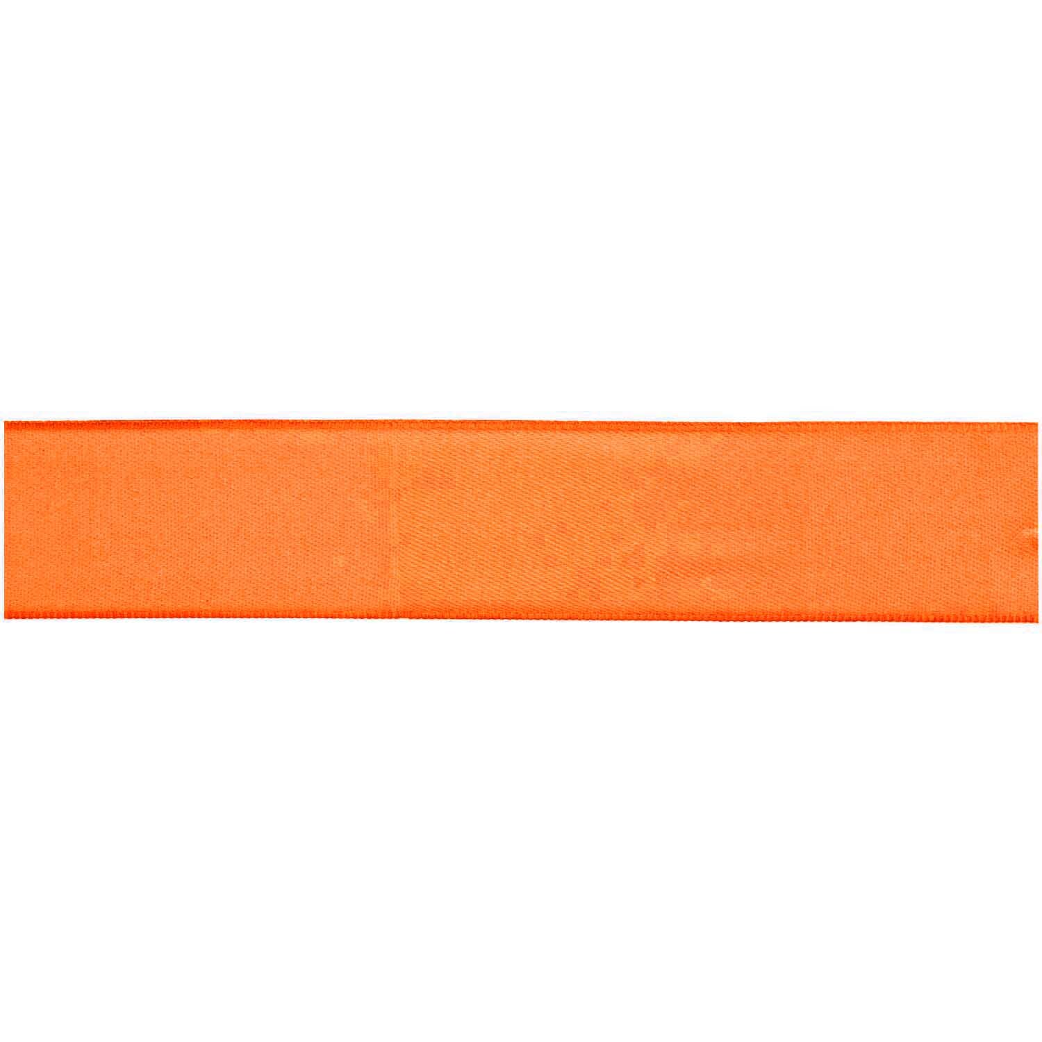 Paper Poetry Satinband 25mm 3m in leuchtendem Neonorange von Rico Design, ideal für kreative Bastelprojekte.