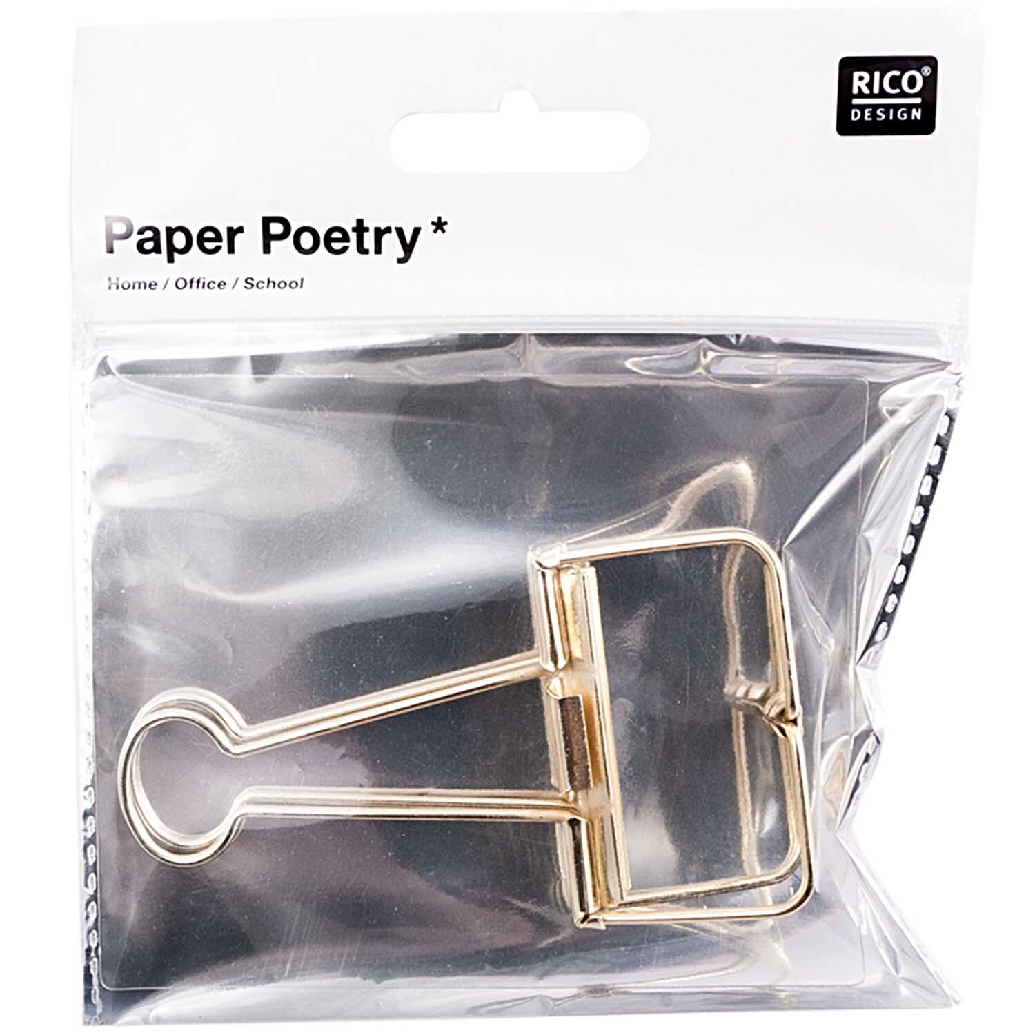 Paper Poetry Wire Clips gold 51mm von Rico Design