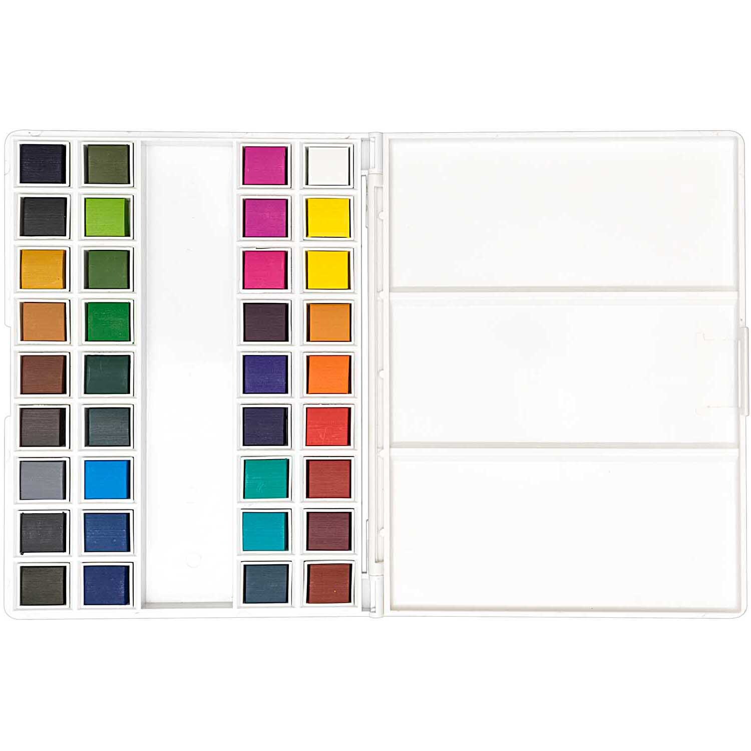 ART Künstler Aquarellfarben 36 Farben, vielseitige Palette mit intensiven Farbtönen in kompakter Box. Ideal für kreative Projekte und Kunstwerke.