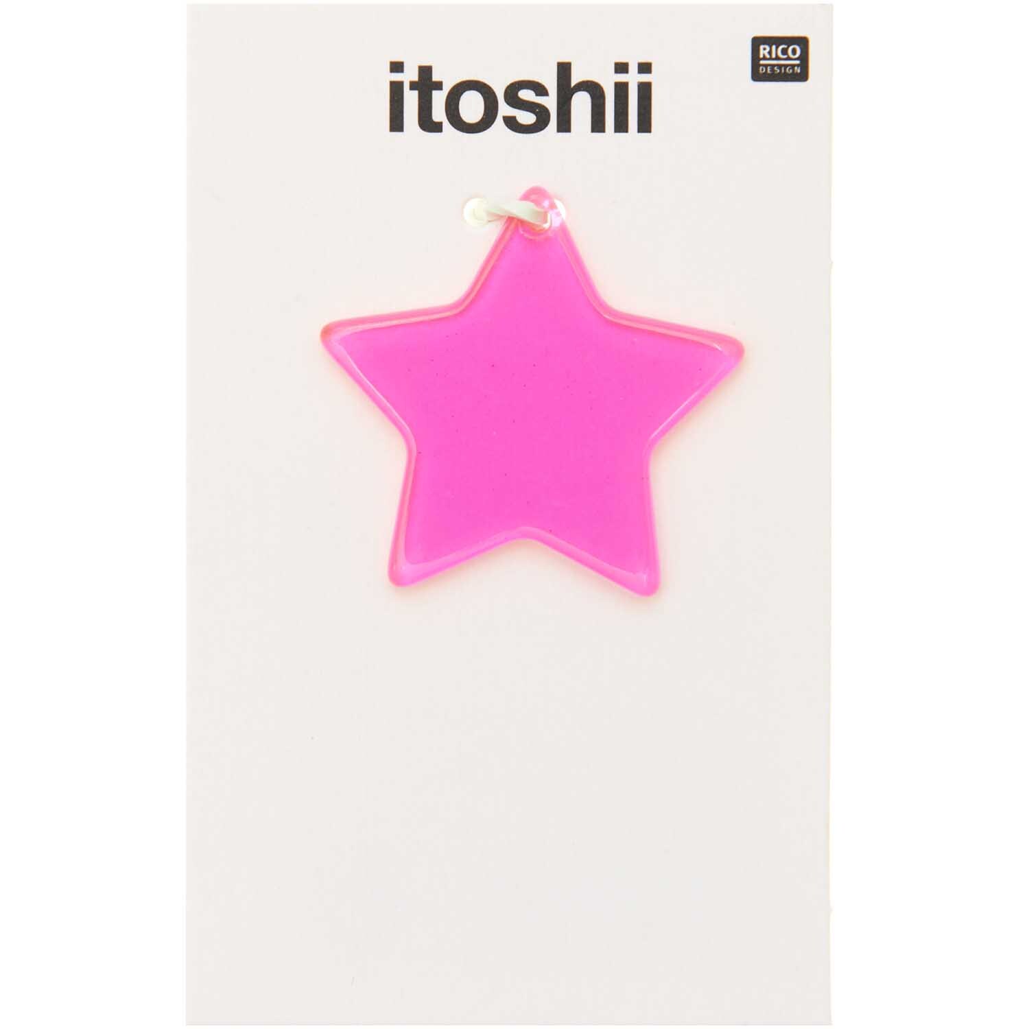 itoshii Stern Scheibe neon pink 30x1mm 1 Stück von Rico Design
