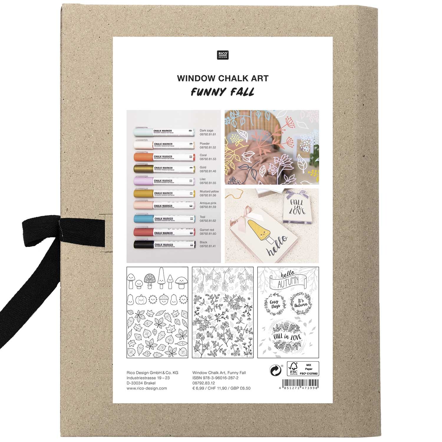 Vorlagenmappe Funny Fall Fenster- und Glasmalerei mit Kreidestiften von Rico Design