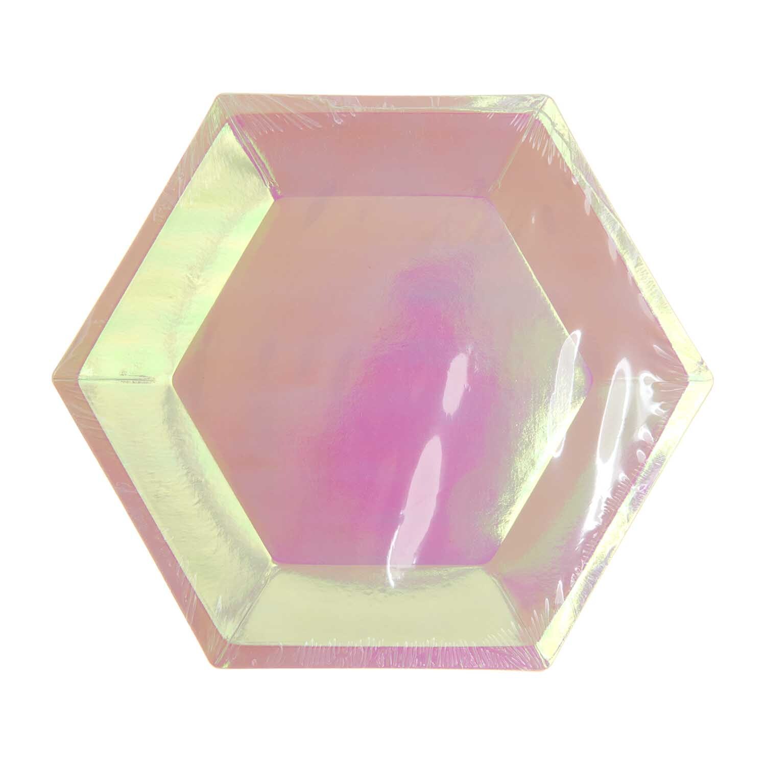 Pappteller holographisch 15,5x13,5cm 10 Stück von Rico Design