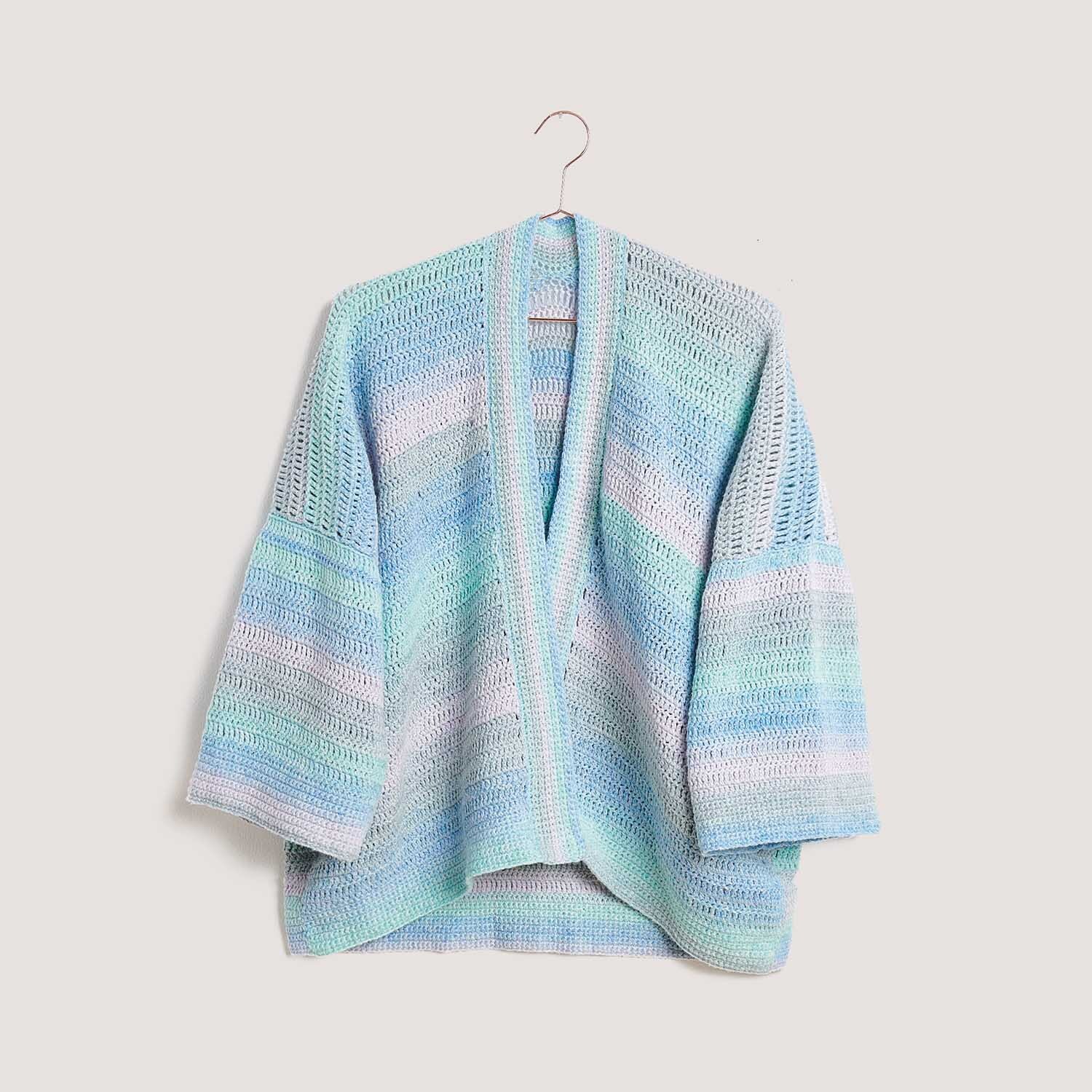 Häkelanleitung Kimono-Jacke aus Fashion Cotton Light & Long dk von Rico Design