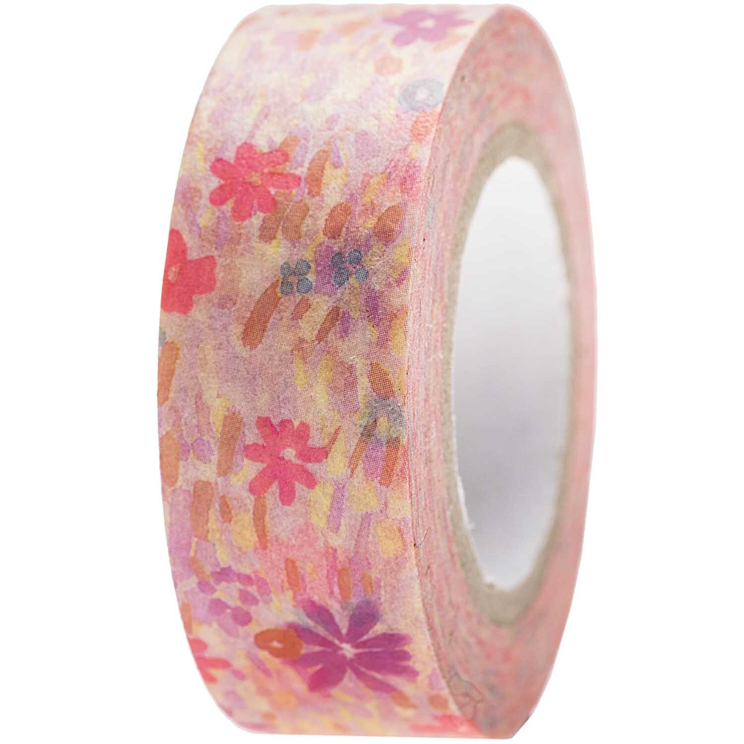 Paper Poetry Tape Crafted Nature zeigt ein florales Muster in Rosa von Rico Design, ideal für kreative Projekte.