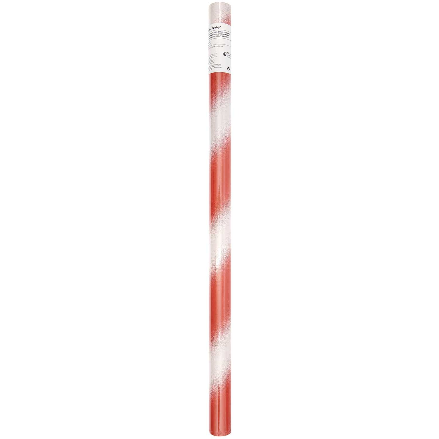 Paper Poetry Geschenkpapier Spray Streifen rot 200x70cm 70g/m2 von Rico Design