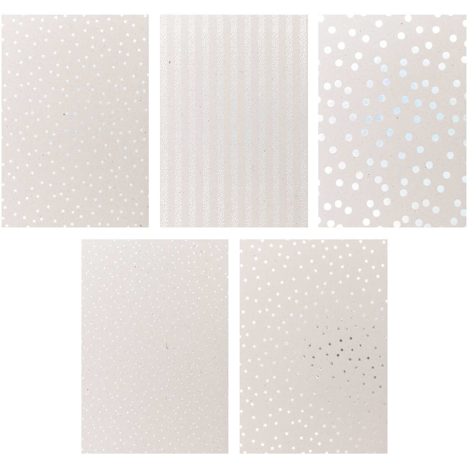 Paper Poetry Graukarton Block Hot Foil 20 Blatt 250g/m² von Rico Design