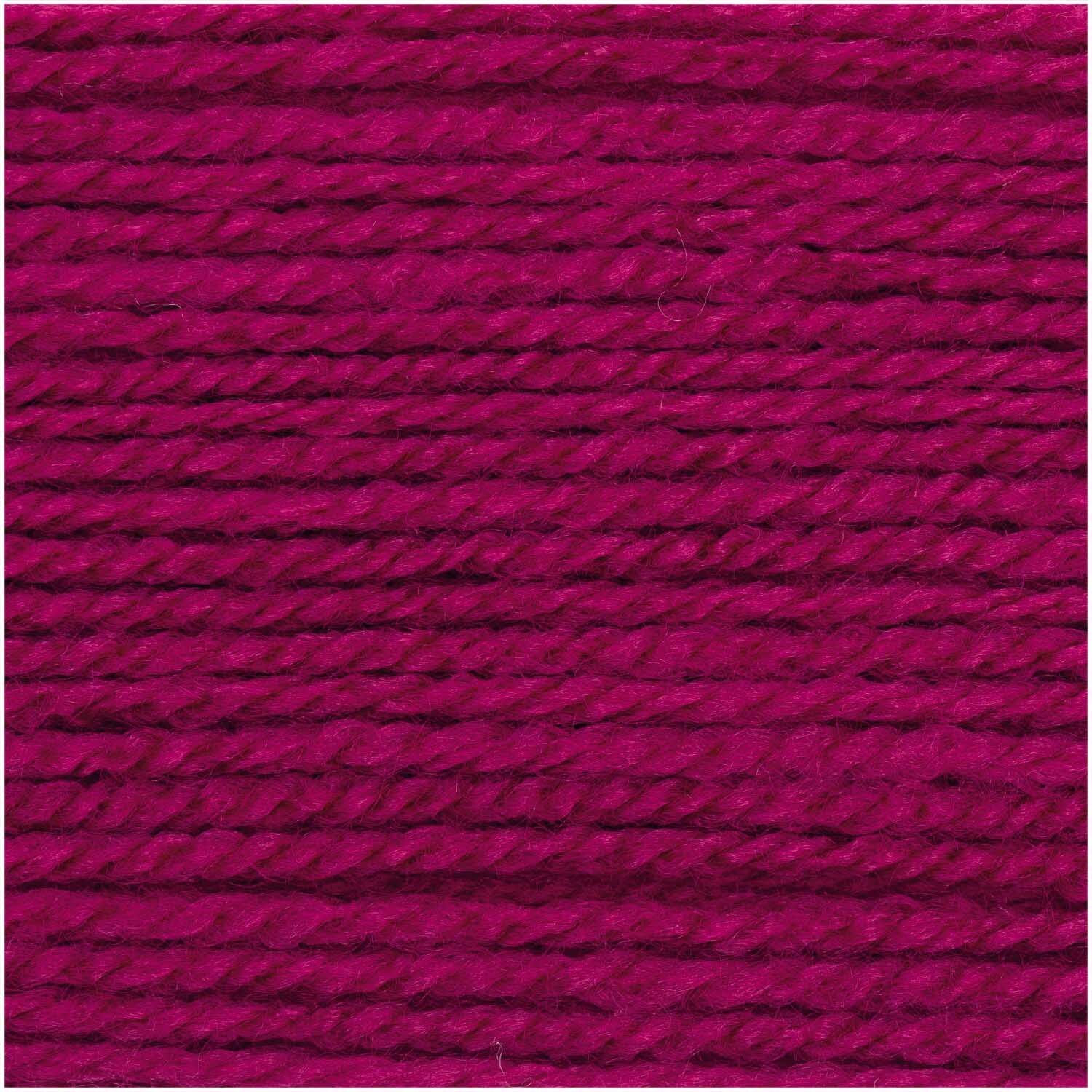 Basic Soft Acryl dk von Rico Design in kräftigem Pink, 50g Knäuel mit 155m Lauflänge.