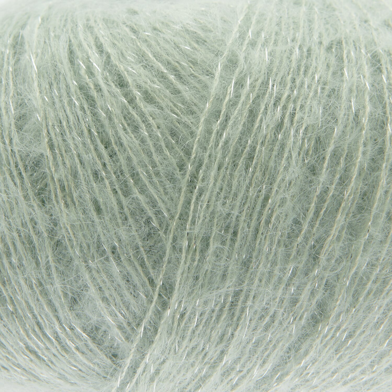 Essentials Super Kid Mohair Loves Silk Glamorous Glitter, Efeu. Weiches Garn von Rico Design, ideal für elegante Strickprojekte.