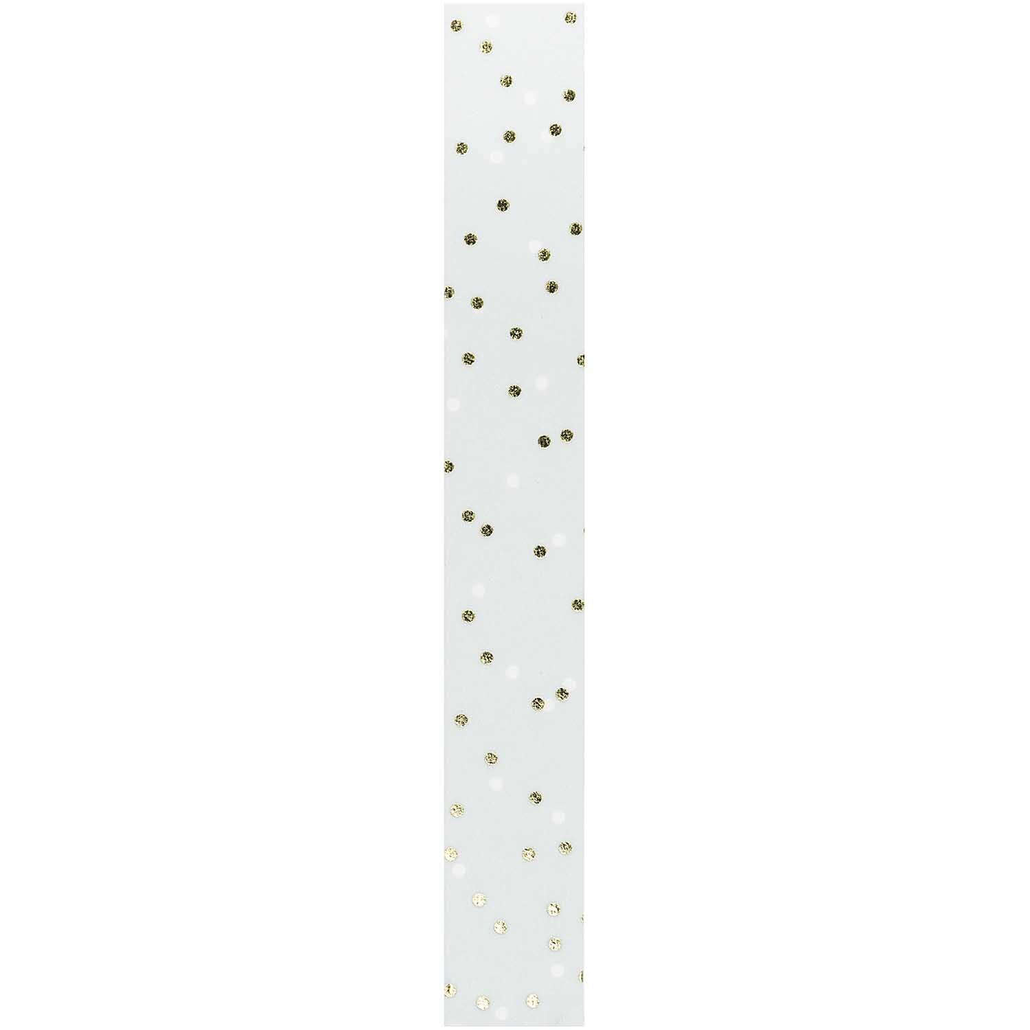 Paper Poetry Tape Punkte mint-gold 1,5cm 10m mit goldenen Punkten auf mintfarbenem Hintergrund von Rico Design. Ideal für kreative Projekte.