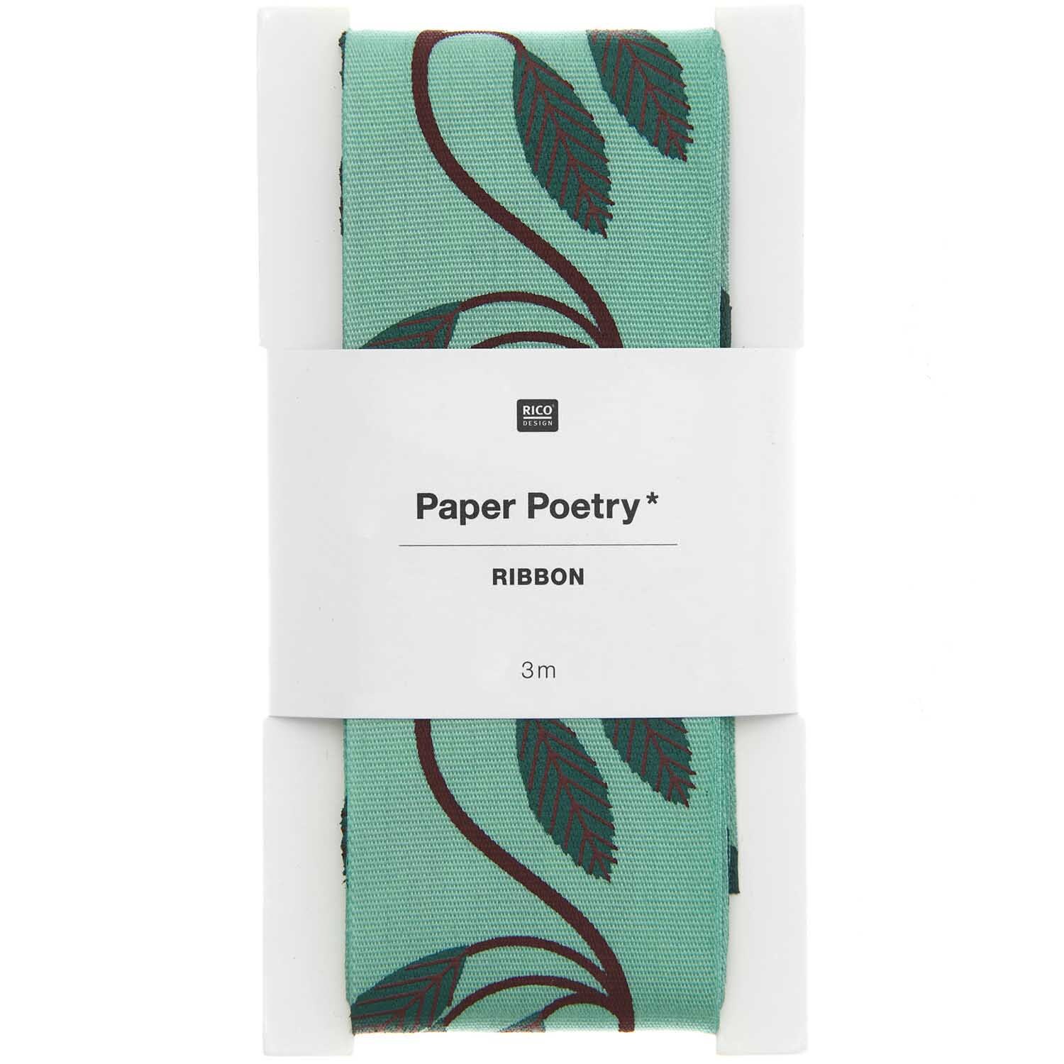 Paper Poetry Taftband Blumenranken 38mm 3m von Rico Design