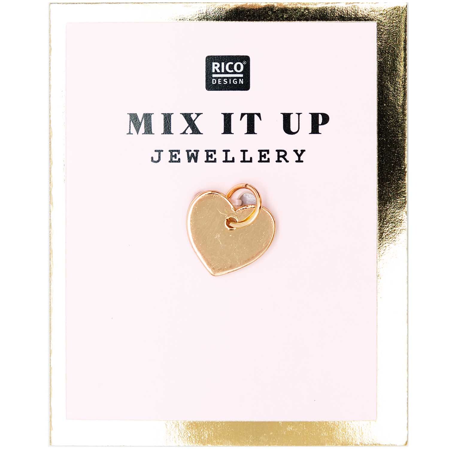 Mix it Up - Jewellery Anhänger Herz gold 10x9mm von Rico Design
