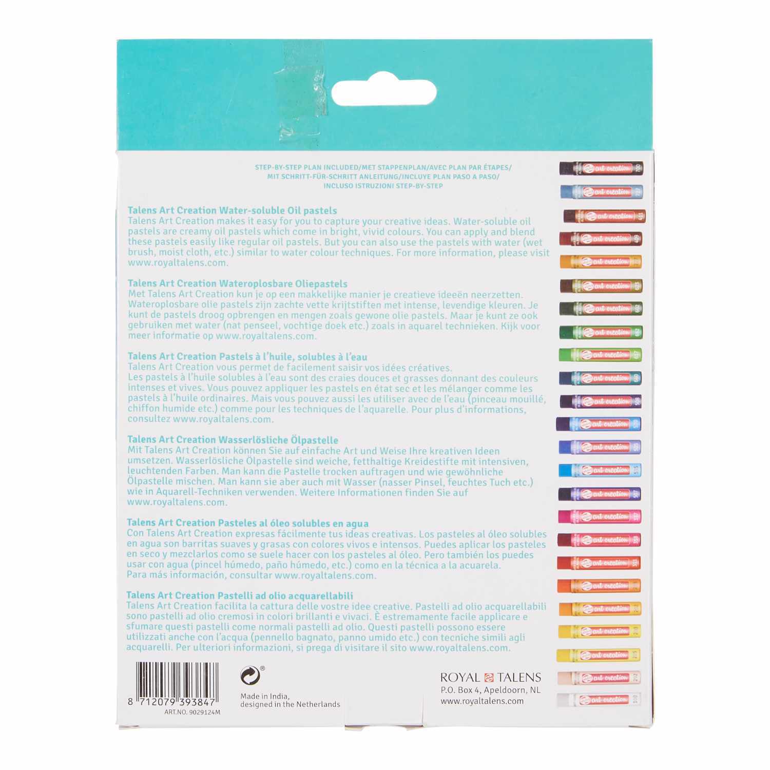 Talens Art Creation Wasserlösliche Ölpastelle Set 24 Farben von Royal Talens