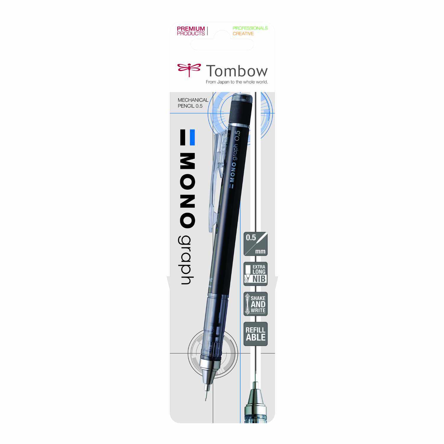 MONO graph Druckbleistift in eleganter Verpackung, ideal für präzises Zeichnen und Schreiben.