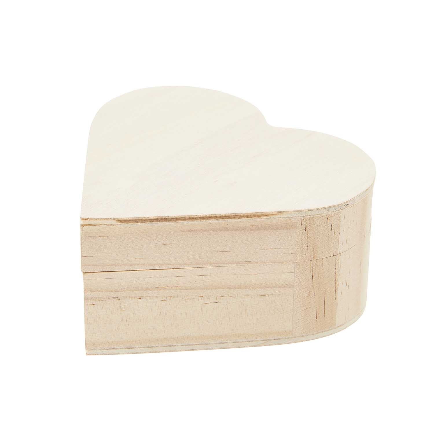 Holzbox Herz natur von Rico Design, herzförmige Box aus hellem Holz, ideal für Dekorationen.
