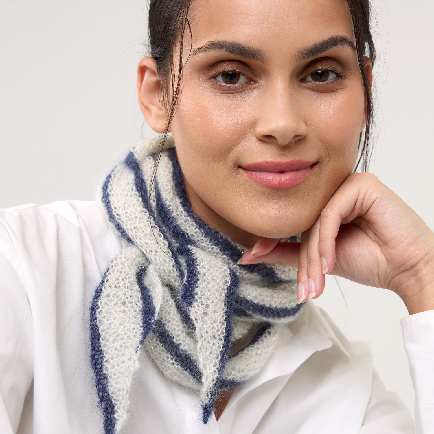 Strickset Dreieckstuch Modell 22 aus Die Neue Masche Nr. 9  von idee. Creativmarkt