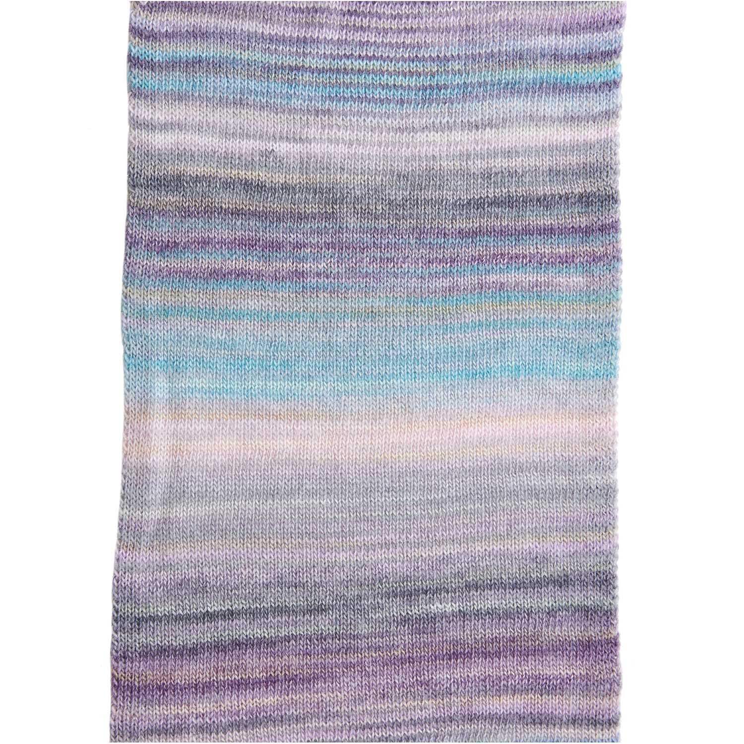 Creative Melange Garzato aran Wonderball: Weiches Garn in Flieder-Türkis von Rico Design, ideal für Strickprojekte.