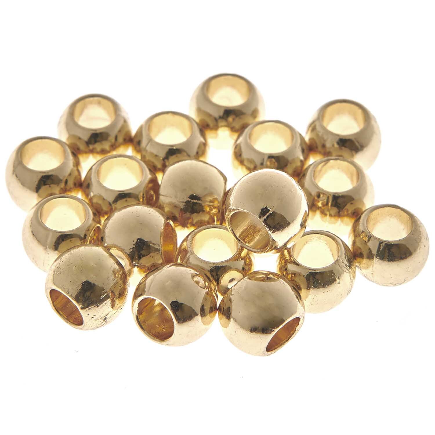 itoshii - Ponii Beads Perlen 9x7mm 20 Stück, glänzende goldene Perlen von Rico Design, ideal für Schmuckherstellung.