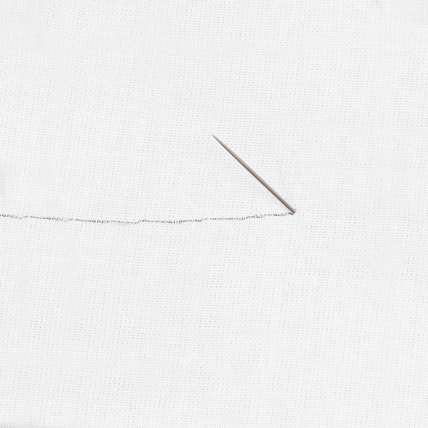 Schritt 1 in der Stickanleitung für einen Korallenstich