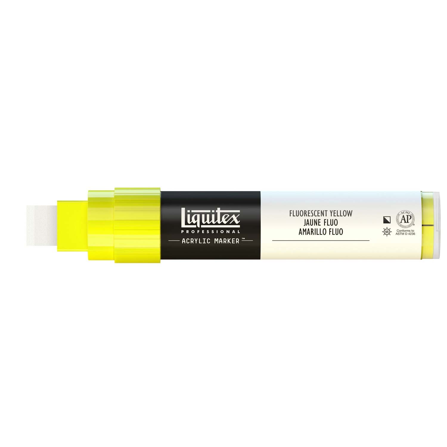 Paint Acryl Marker 8-15mm von Liquitex in leuchtendem Gelb Fluo, ideal für kreative Projekte.