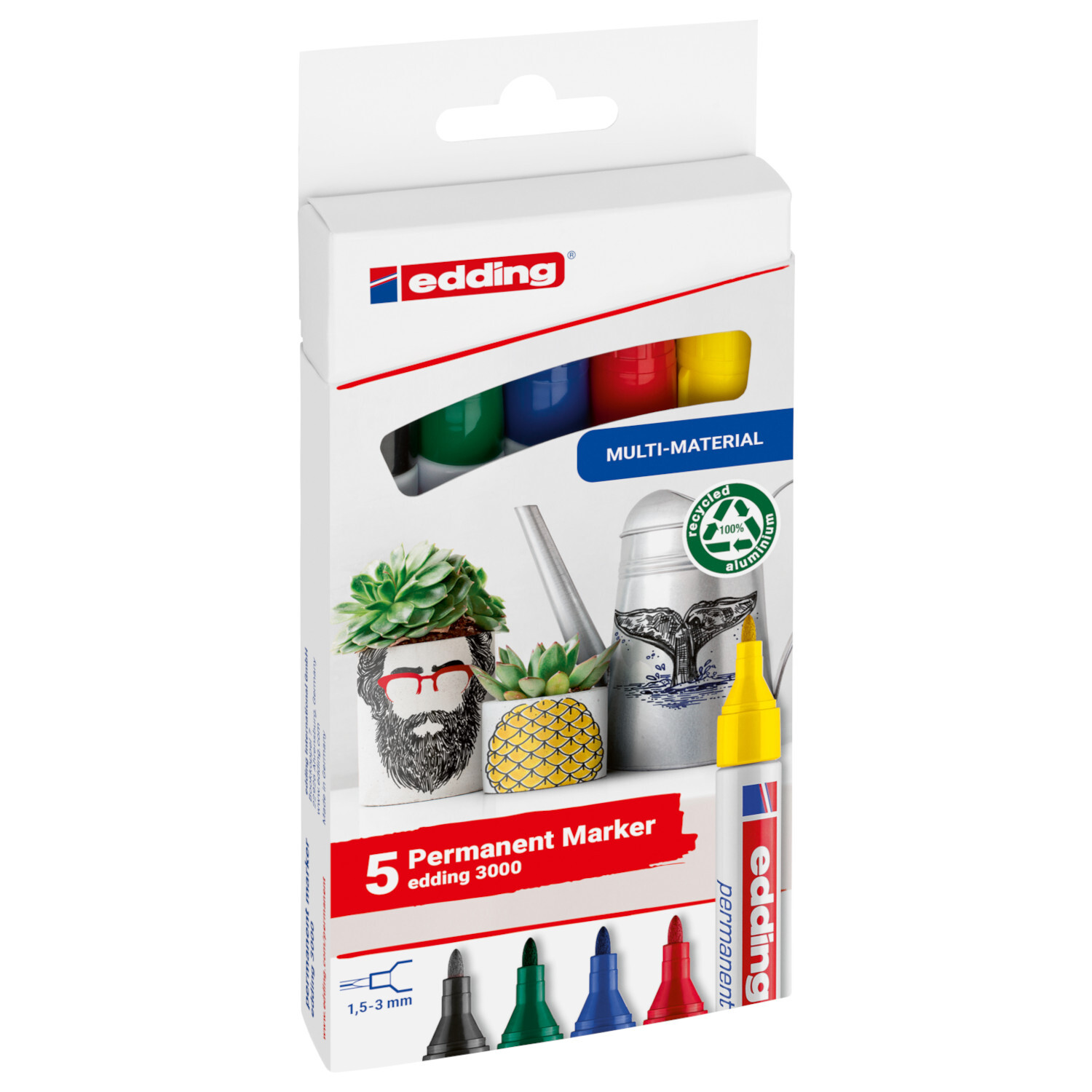 Edding 3000 Permanent Marker Set 5-teilig von edding International 