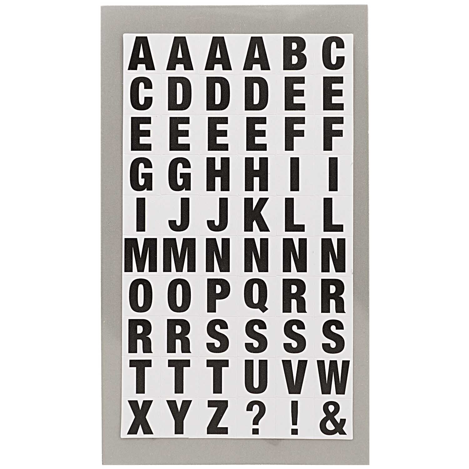 Paper Poetry Office Sticker Buchstaben schwarz-weiß, 4 Bögen mit großen Buchstaben von A bis Z. Perfekt für kreative Projekte und Dekorationen.