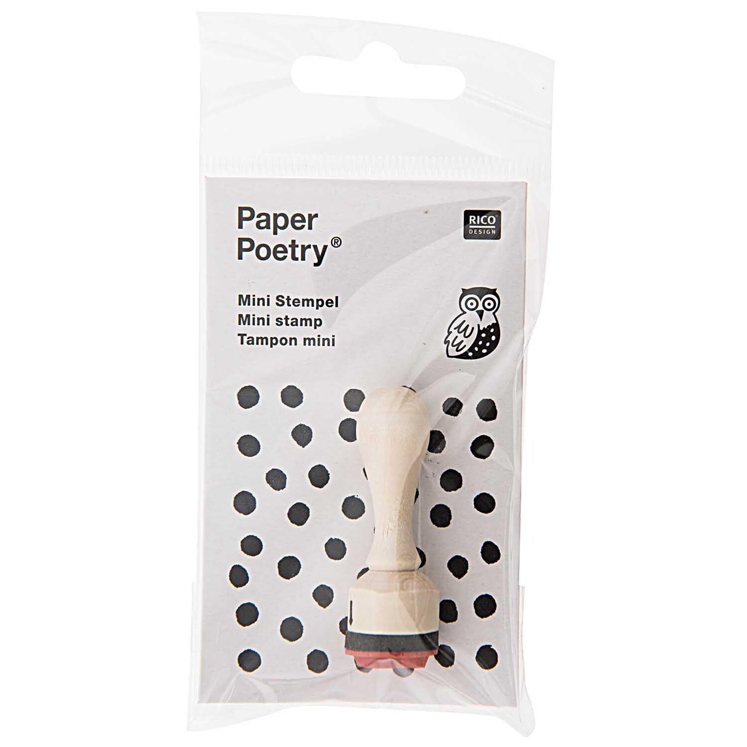 Paper Poetry Mini Stempel Eule Ø=1,5cm von Rico Design