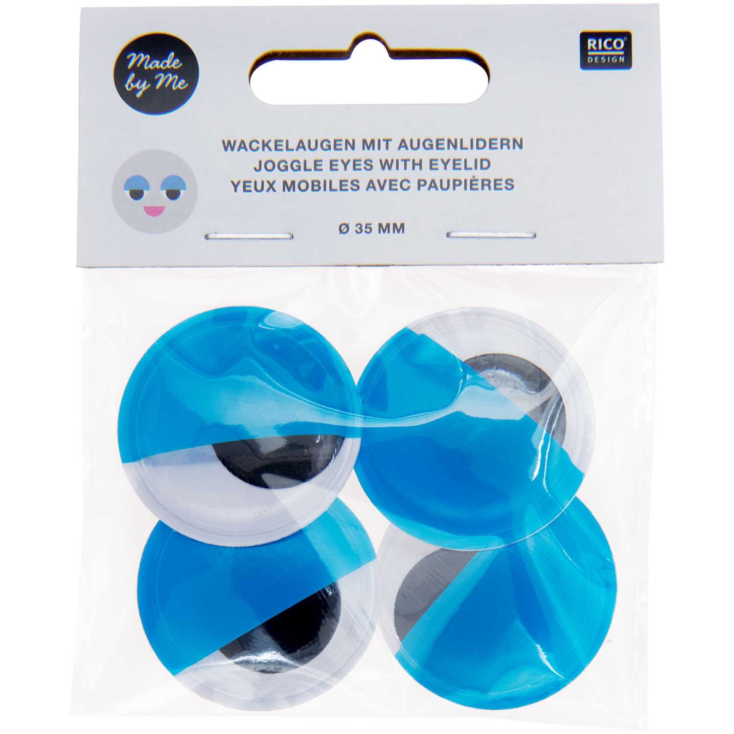 Wackelaugen Augenlid 35mm 4 Stück von Rico Design