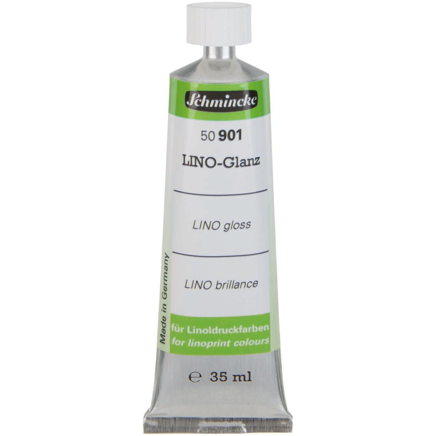 Lino Glanz von Schmincke: 35ml Tube mit glänzender Linoldruckfarbe, ideal für kreative Projekte.