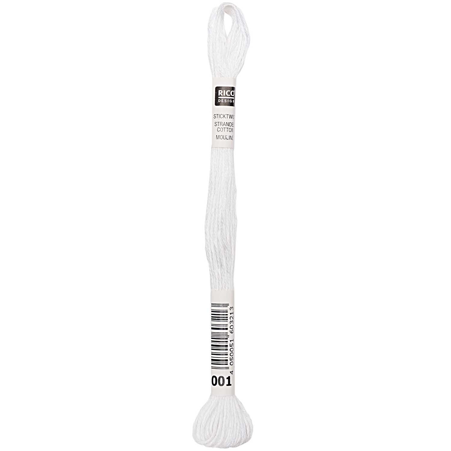 Sticktwist 8m von Rico Design in Weiß, ideal für Stickprojekte. Hochwertiges Garn für präzise Handarbeiten.