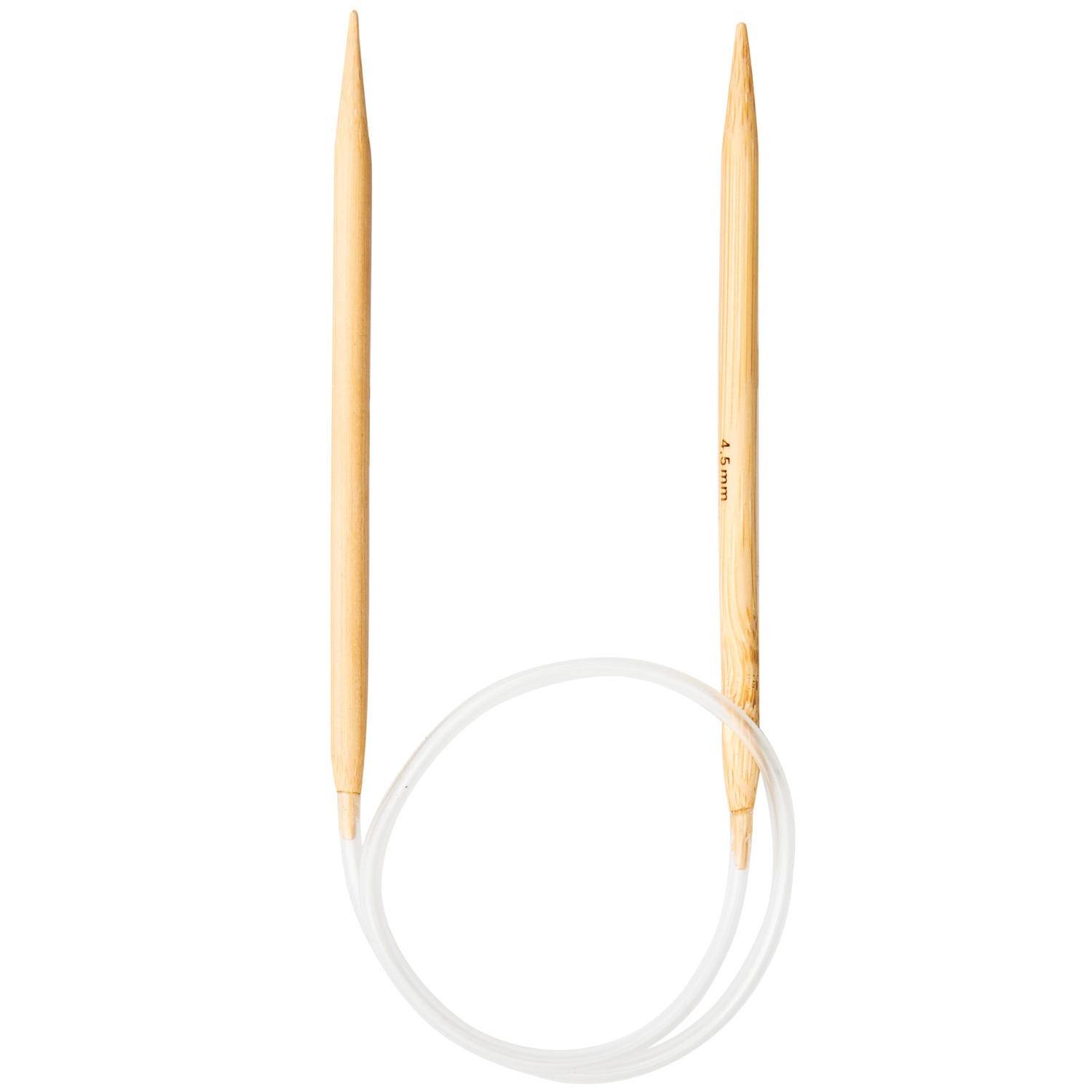 Rundstricknadel 40cm Bambus von Rico Design, ideal für Strickprojekte, mit glatter Oberfläche und flexibler Verbindung.